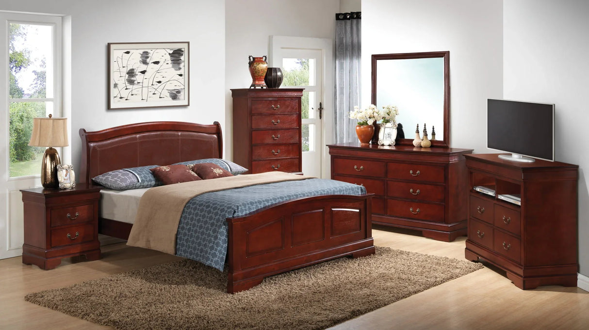 Panel Sleigh Bed Elegantly Crafted - Furniture Home Direct
