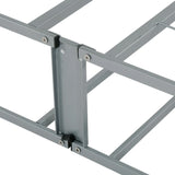 Twin XL Bed Foundation Foldable Metal Durable Frame Grey - Furniture Home Direct