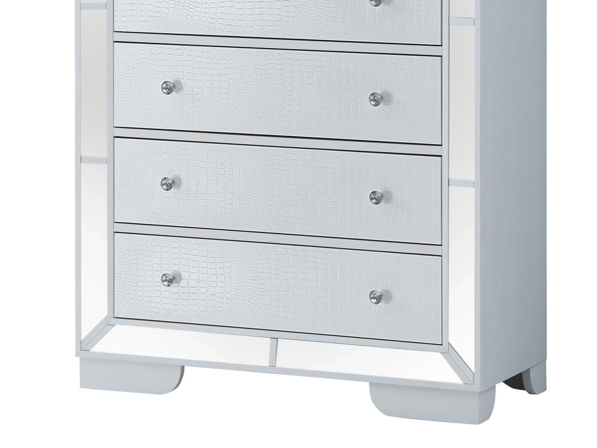 Sleek Contemporary Storage Chest - White - Furniture Home Direct