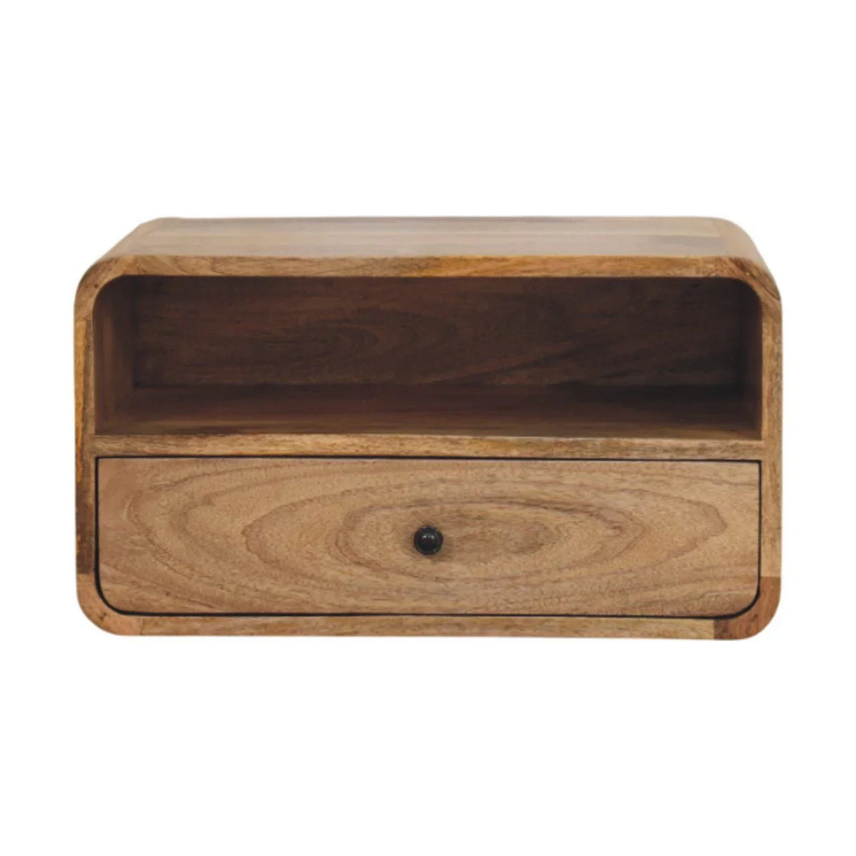 Curved Upper Slot Floating Nightstand - Furniture Home Direct