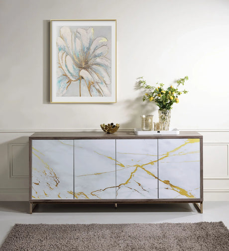 Paavan - Console Cabinet - White / ChampagneChampagne - Furniture Home Direct