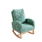 Modern Accent Rocker Armchair With Side Pocket, Upholstered High Back - Furniture Home Direct