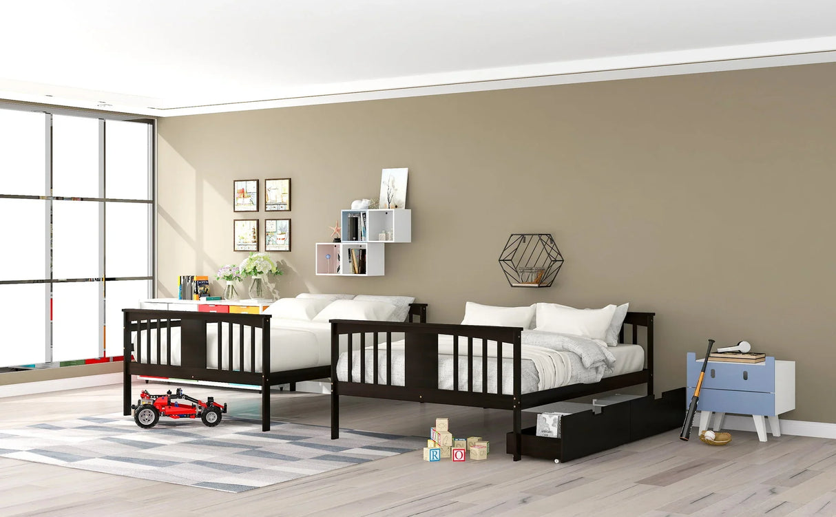 Bunk Bed With Ladder For Bedroom, Guest Room Furniture - Furniture Home Direct