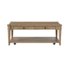 Cocktail Table With Two Storage Drawers And Casters - Furniture Home Direct