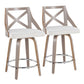 Charlotte - Farmhouse Fixed Height Counter Stool & Swivel With Round Footrest (Set of 2) - Furniture Home Direct