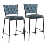 Tania - Braided Contemporary Counter Stool (Set of 2) - Furniture Home Direct