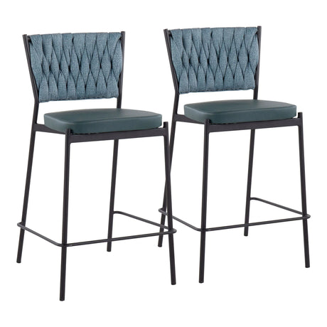 Tania - Braided Contemporary Counter Stool (Set of 2) - Furniture Home Direct