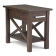 Kitchener - Narrow Side Table - Warm Walnut Brown - Furniture Home Direct