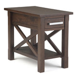 Kitchener - Narrow Side Table - Warm Walnut Brown - Furniture Home Direct