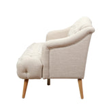 Sturdy Velvet Sofa - Beige - Furniture Home Direct