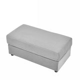 Modern Style Loveseat With Storage, Ottoman, Two USB Ports, Two Cup Holders and Phone Holder - Gray - Furniture Home Direct