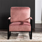 Classic Mid Century Modern Accent Chair With Durable Square Metal Frame, Armchair - Furniture Home Direct
