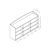 Entryway Shoe Storage Bench, Nine Storage Shelves, Entryway Organizer - Furniture Home Direct
