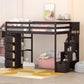 Loft Bed With Storage Drawers And Stairs With Shelves - Furniture Home Direct