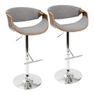 Curvo - Mid Century Modern Adjustable Barstool With Swivel With Straight T Footrest - Furniture Home Direct