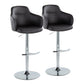 Boyne - Contemporary Adjustable Barstool With Swivel & Rounded T Footrest (Set of 2) - Furniture Home Direct