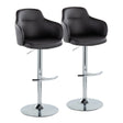 Boyne - Contemporary Adjustable Barstool With Swivel & Rounded T Footrest (Set of 2) - Furniture Home Direct