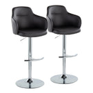 Boyne - Contemporary Adjustable Barstool With Swivel & Rounded T Footrest (Set of 2) - Furniture Home Direct