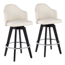 Ahoy - Contemporary Fixed Height Counter Stool With Round Footrest (Set of 2) - Furniture Home Direct