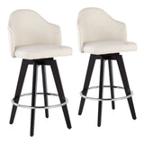 Ahoy - Contemporary Fixed Height Counter Stool With Round Footrest (Set of 2) - Furniture Home Direct