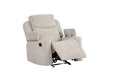 Galya - Motion Glider Recliner - Light Gray - Furniture Home Direct