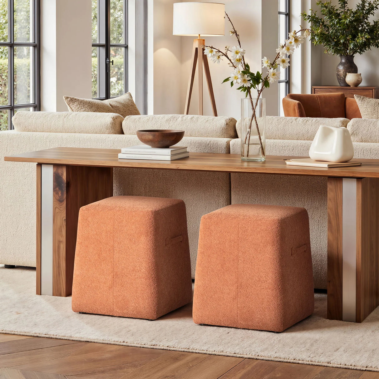 Oliver - Tapered Square Upholstered Ottoman - Furniture Home Direct