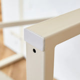 Dining Table Industrial Rectangular MDF Metal Frame White - Furniture Home Direct