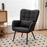 Modern Accent Arm Chair High Back With Metal Legs And Soft Padded - Furniture Home Direct