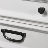 Bedroom Set King Bed Wood Dresser Antique White Gray - Furniture Home Direct