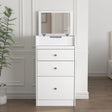 Vanity Desk With Mirror Small Compact Modern Style White - Furniture Home Direct