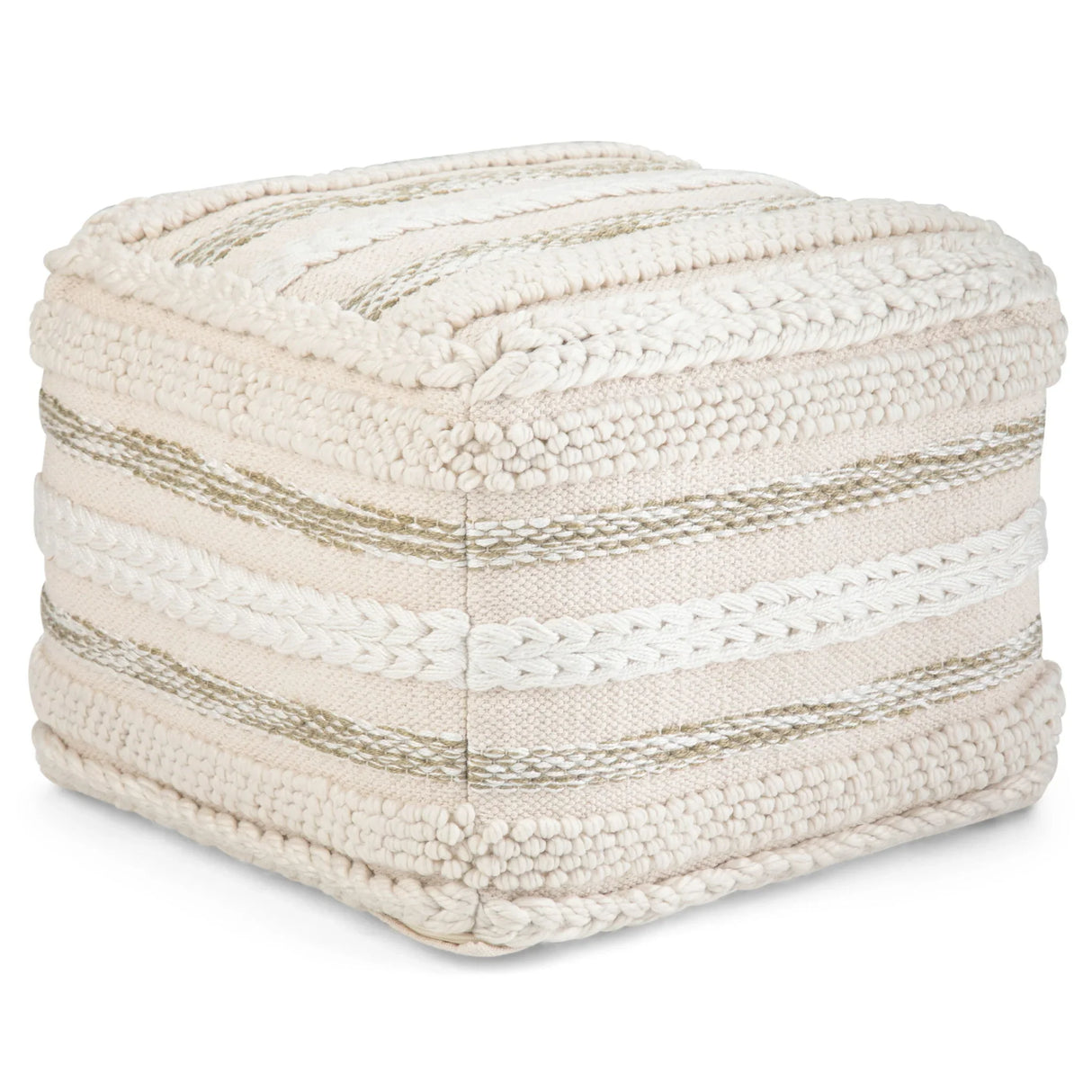 Sommer - Handcrafted Square Pouf - Furniture Home Direct