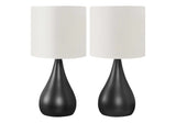 Lighting, Table Lamp, Contemporary (Set of 2) - Black - Furniture Home Direct
