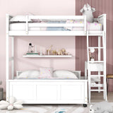 Full Over Full Bunk Bed With Desk - Furniture Home Direct