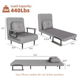 3 In 1 Convertible Folding Sofa Bed With Adjustable Backrest And Pillow - Furniture Home Direct