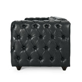 Modern PU Leather Sofa - Black - Furniture Home Direct