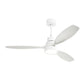Wooden Ceiling Fan With 3 Solid Wood Blades Remote Control Reversible DC Motor With LED Light - Furniture Home Direct