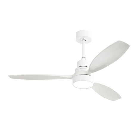 Wooden Ceiling Fan With 3 Solid Wood Blades Remote Control Reversible DC Motor With LED Light - Furniture Home Direct