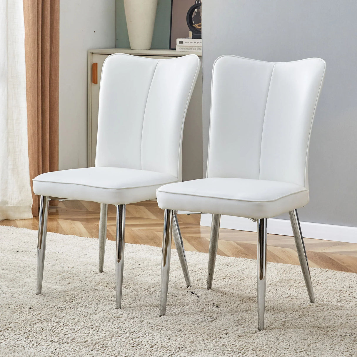 Modern Minimalist Dining Chairs With Metal Legs - Furniture Home Direct