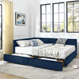 Upholstered Bed Frame With Tufted Backrest And Armrests - Furniture Home Direct
