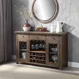 Raphaela - Server With Cup Holder & Wine Rack - Cherry - Furniture Home Direct