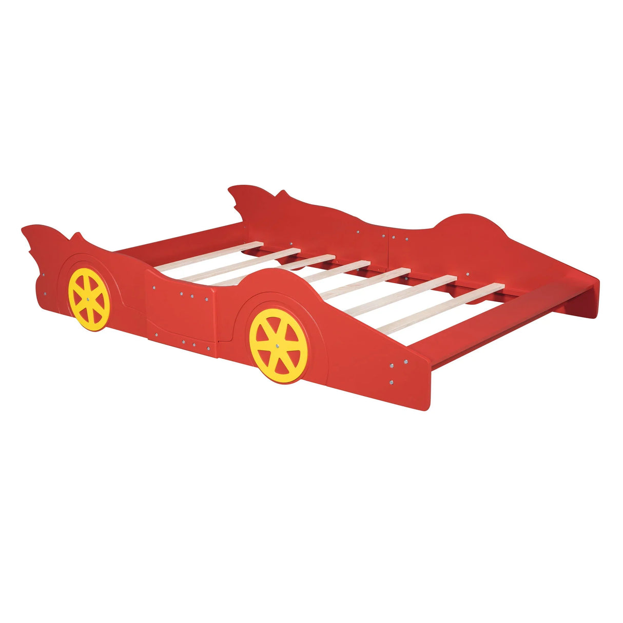 Race Car Shaped Platform Bed & Wheels - Furniture Home Direct