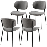 Boucle Dining Chairs, Dining Chairs With Metal Legs For Dining Room, Kitchen, Living Room - Furniture Home Direct