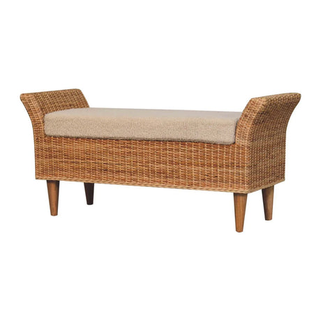 Riviera - Woven Bench - Oak - Furniture Home Direct