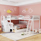 Solid L Shaped Bunk Bed With 3 Drawers, Ladder And Staircase - Furniture Home Direct