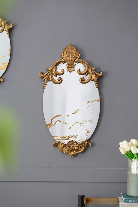Decorative Oval Wall Mirror, Accent Mirror For Living Room, Entryway, Bedroom - Furniture Home Direct