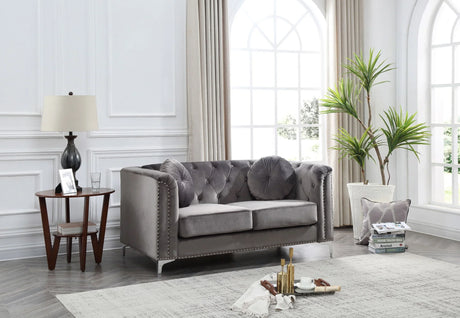 Stylish Sloped Arm Loveseat - Furniture Home Direct
