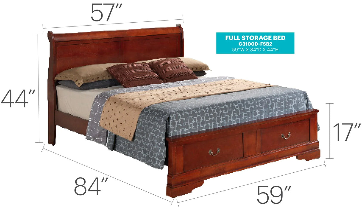 Louis Phillipe - Storage Bed - Furniture Home Direct