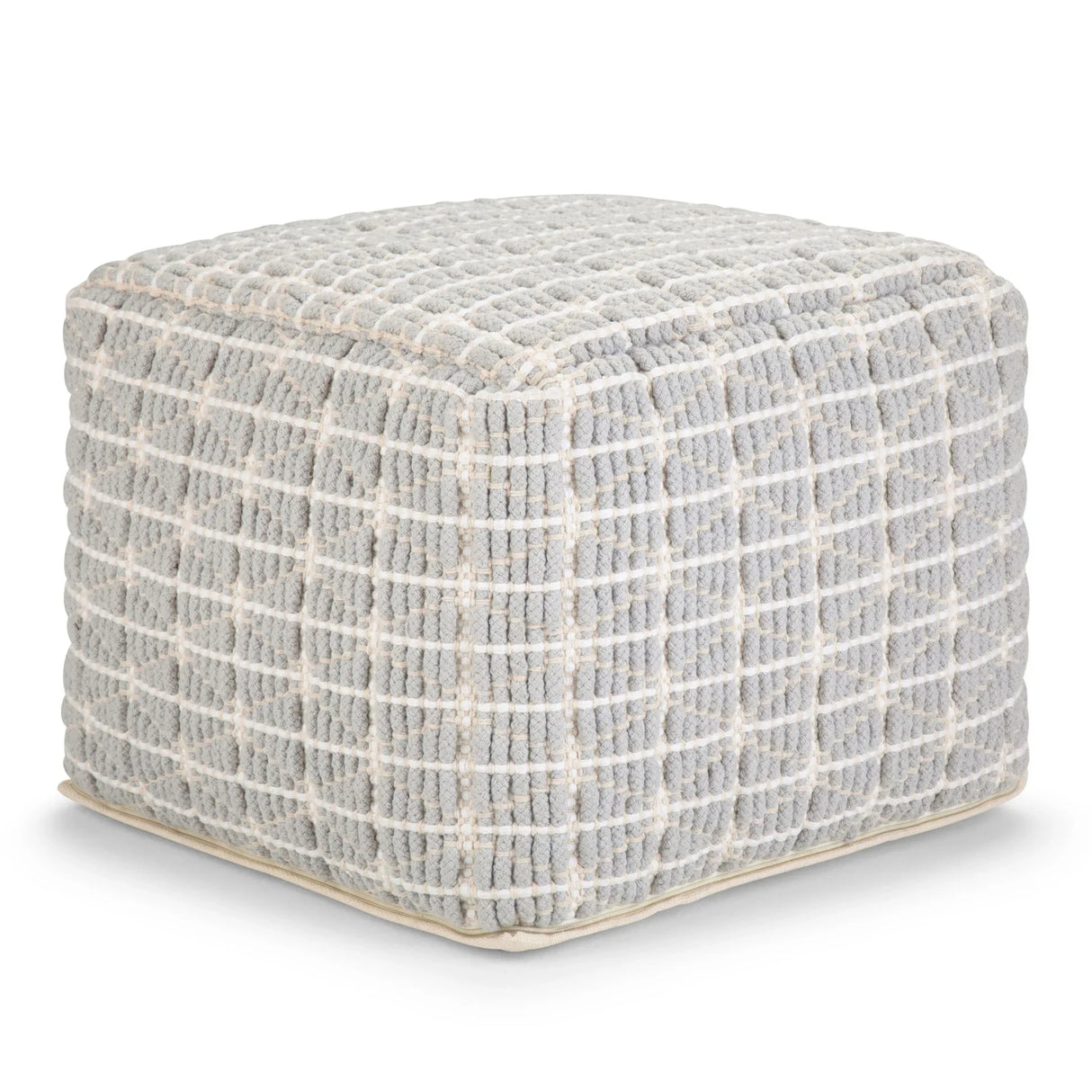Noreen - Upholstered Square Pouf - Furniture Home Direct