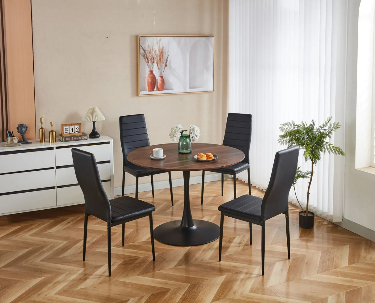 Tulip Table Mid-Century Dining Table With Round MDF Table Top, Pedestal Dining Table, End Table Leisure Coffee Table - Furniture Home Direct
