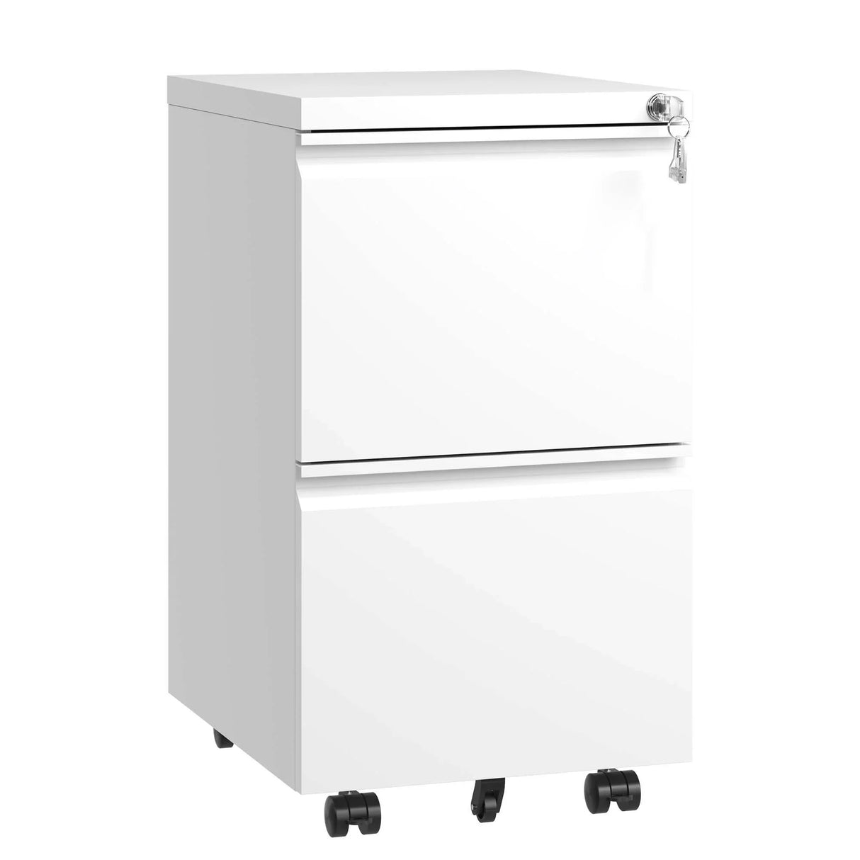Metal Drawer Mobile File Cabinet With Lock For Home Office Organizer - Furniture Home Direct
